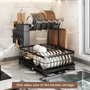 Space-Saving Kitchen Dish Drying Rack