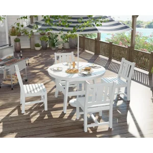 5-piece set of HDPE dining table and chair