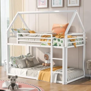 Bunk Bed Metal Floor Bunk Bed with Ladder