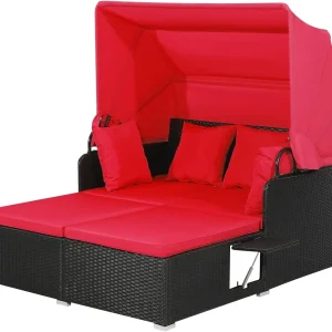 2-Person Patio Rattan Daybed
